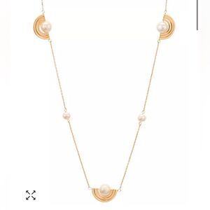 Tory Burch Spinning Cultured Freshwater Pearl Rosary Necklace, 35" nwt